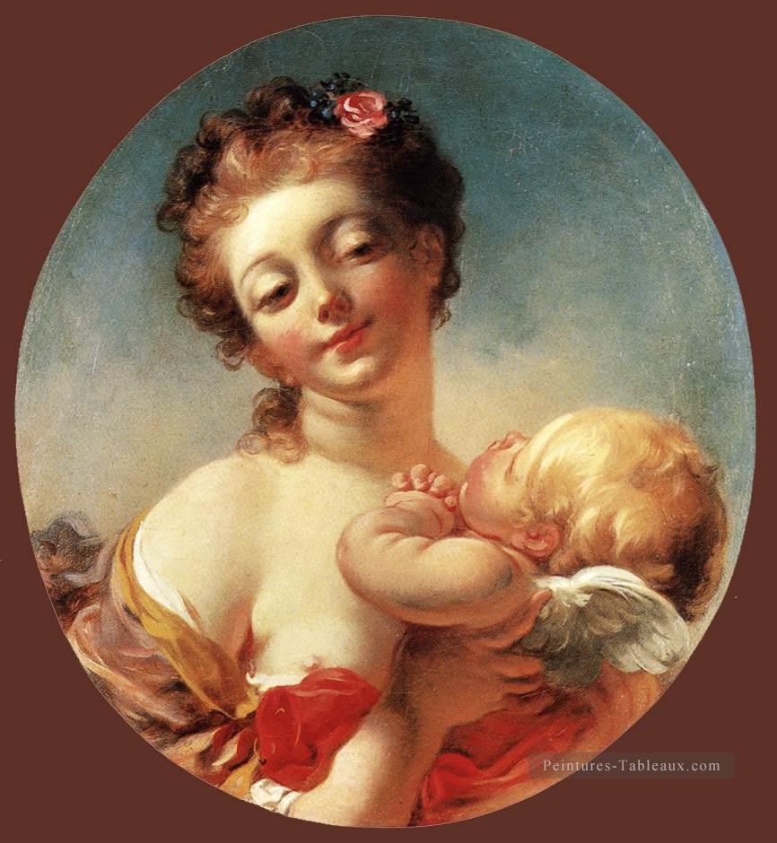 Vénus et Cupidon Rococo hédonisme érotisme Jean Honoré Fragonard Peintures à l'huile